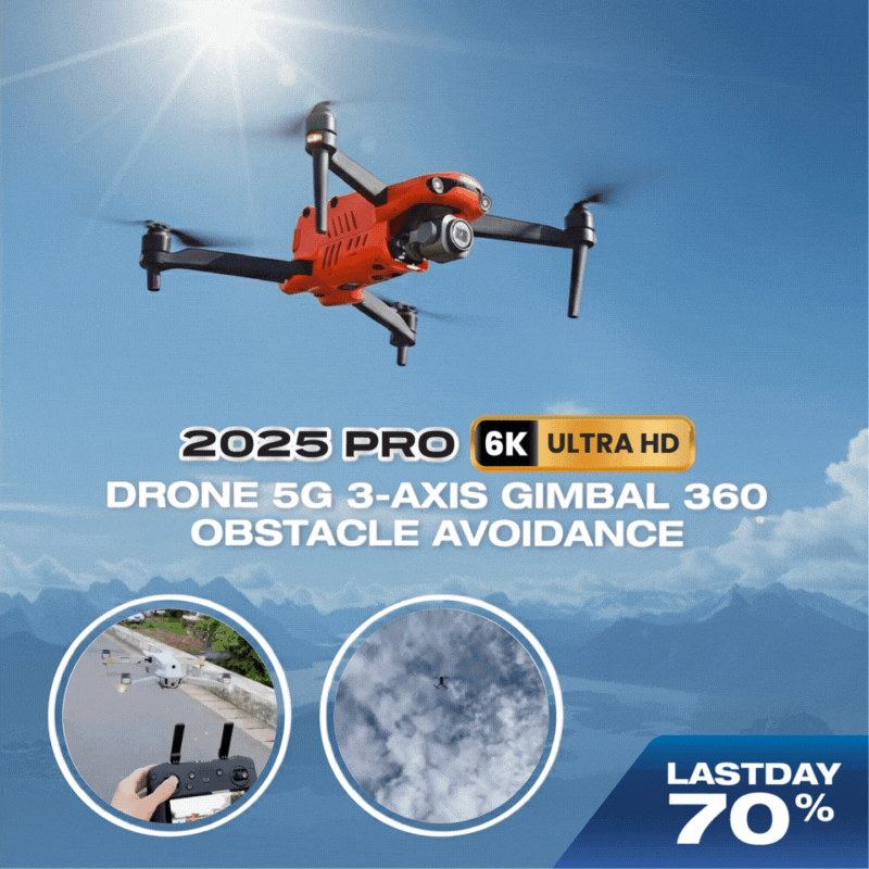 🔥 Last Day 70% OFF 🚁 2025 Professional 6K Drone | 5G GPS | 3-Axis Gimbal | 360° Obstacle Avoidance