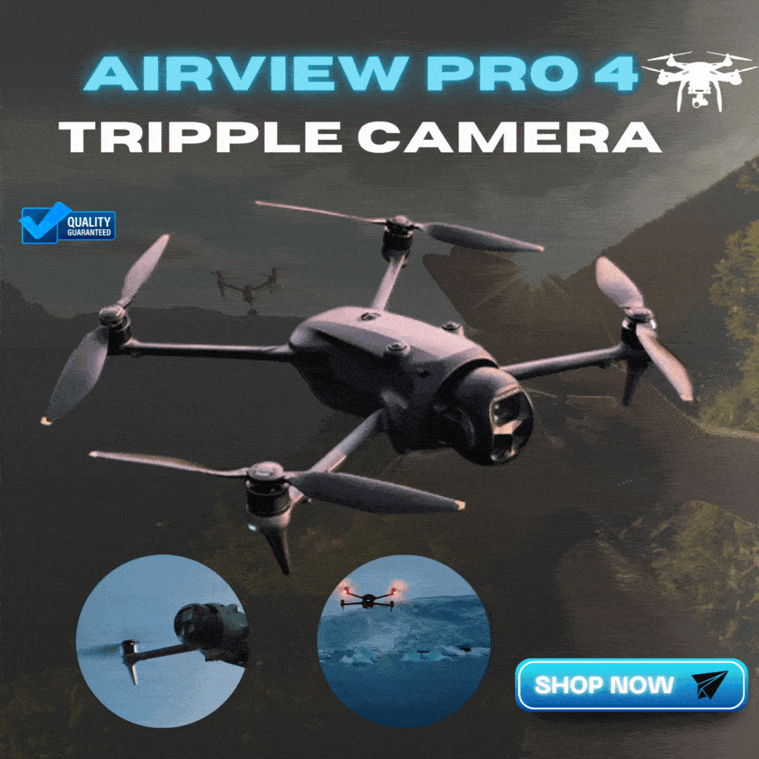  AirView Pro 4 Drone – Next-Gen 4K Triple Camera (Limited Stock🔥)