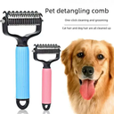 🔥HOT SALE 50% OFF💥Double Sided Dog Detangling Comb for Shedding and Matted Hair